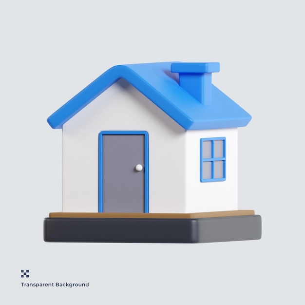 Ilustración de icono 3d de casa