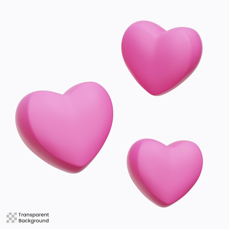 PSD ilustración del icono 3d del corazón