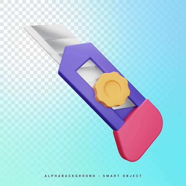 Ilustración del icono 3D del cortador