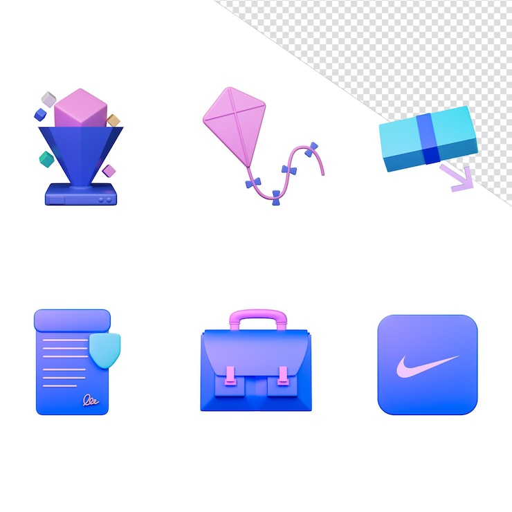 PSD ilustración de icono 3d de diseño de activos de procesamiento 3d