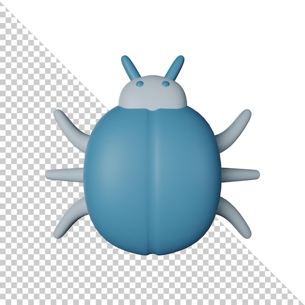 Ilustración de icono 3D de error PSD