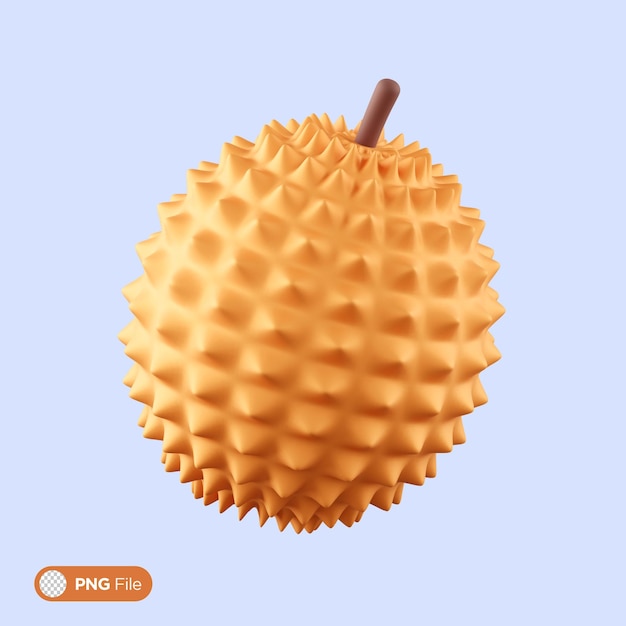PSD ilustración del icono en 3d de la fruta de durian