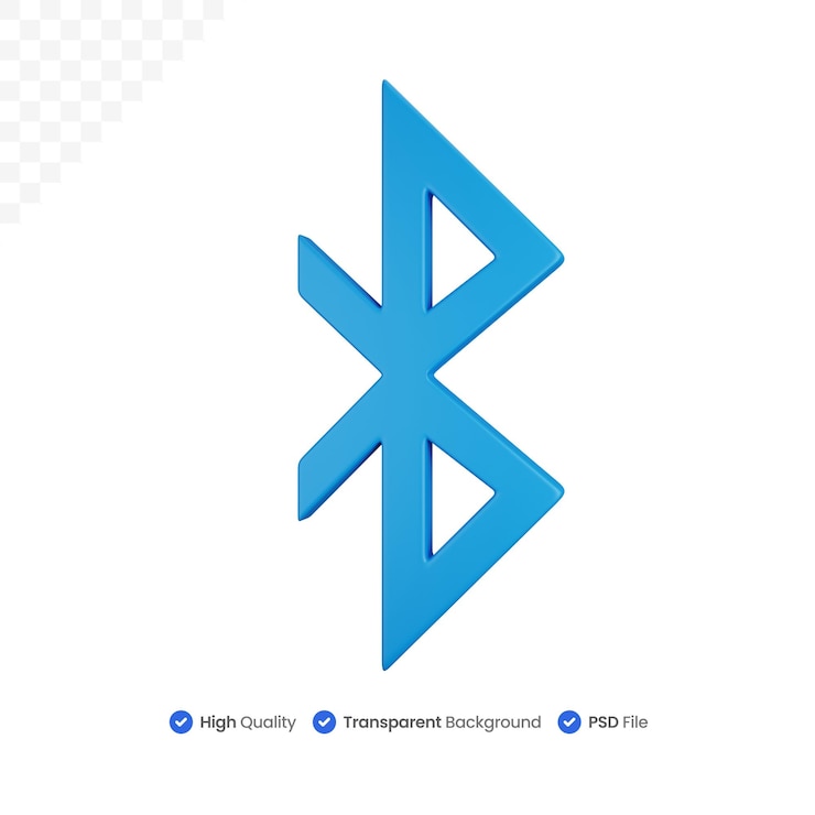 PSD ilustración de icono 3d icono de bluetooth