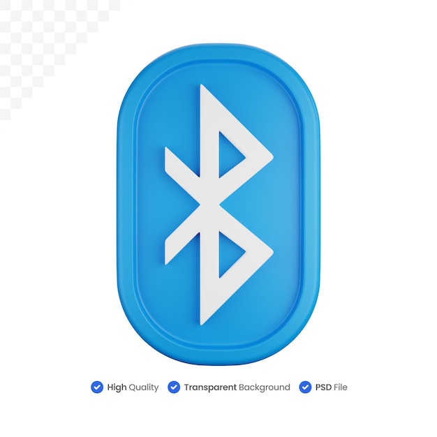 PSD ilustración de icono 3d icono de bluetooth