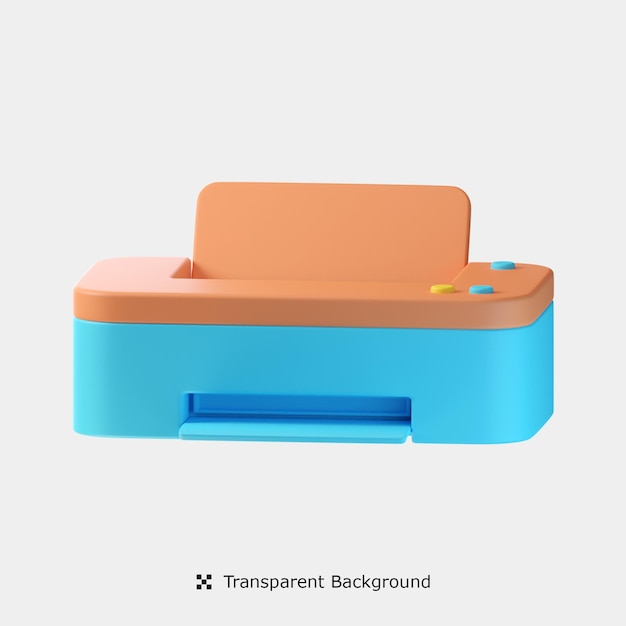 Ilustración de icono 3d de impresora