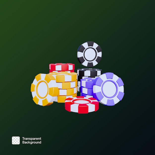 Ilustración de icono 3D de juego de casino plantilla PNG
