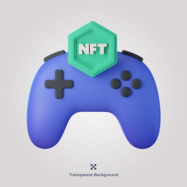 Ilustración del icono 3d del juego nft