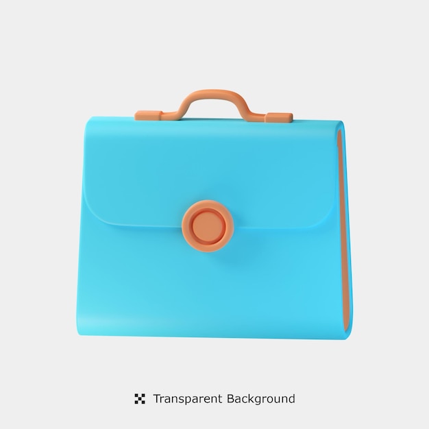 Ilustración de icono 3D de maletín