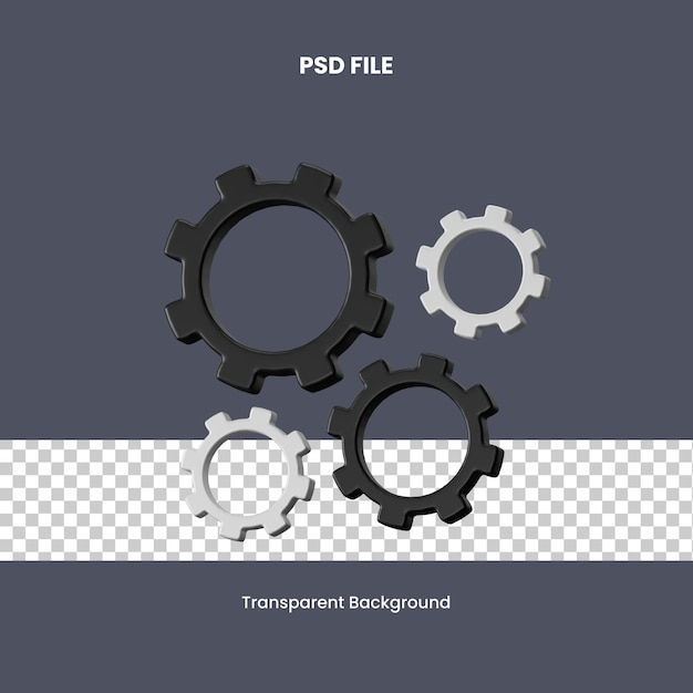 Ilustración del icono 3D de la máquina PSD