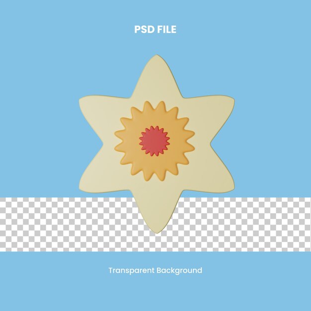 Ilustración del icono 3D de los narcisos en PSD