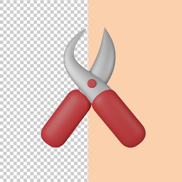 Ilustración del icono 3D de los podadores