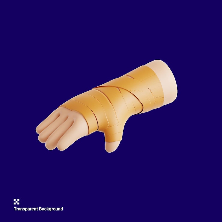 PSD ilustración del icono 3d de los suministros para vendajes de heridas