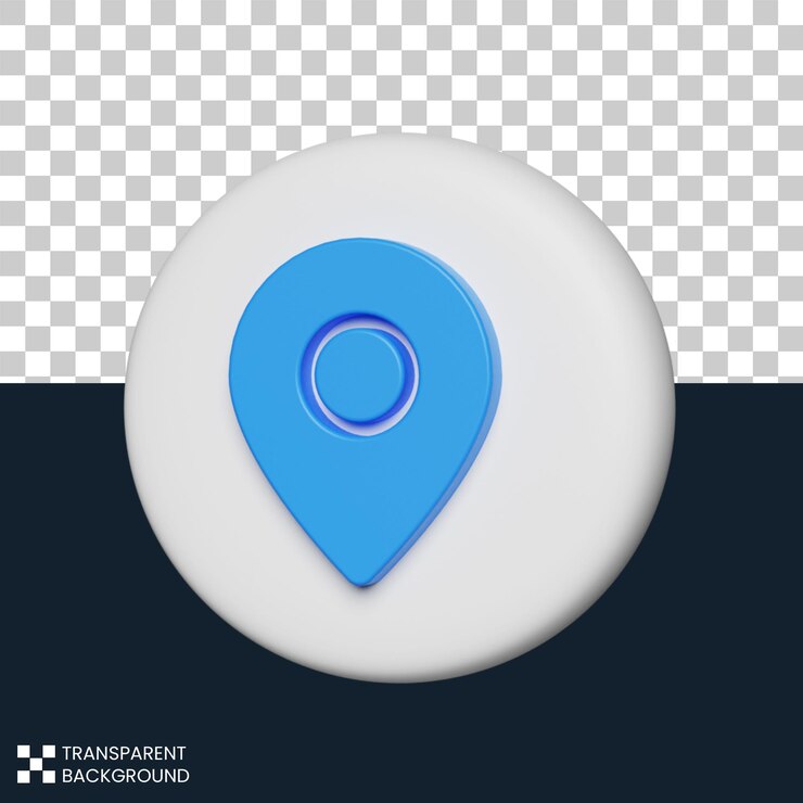 PSD ilustración de icono 3d de ubicación de pin