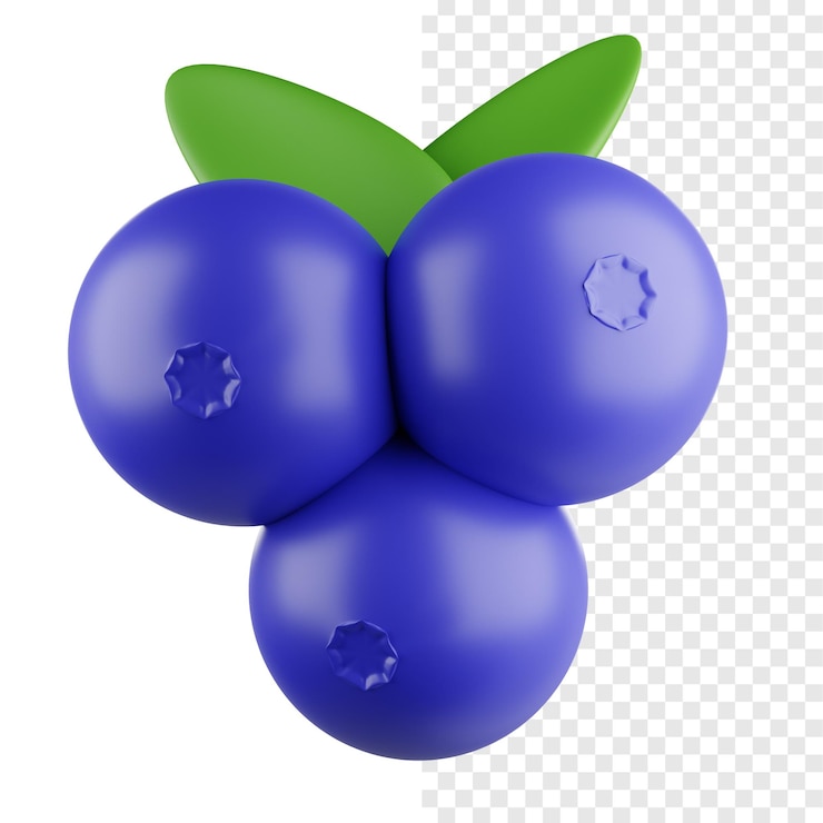 PSD ilustración del icono 3d de la uva