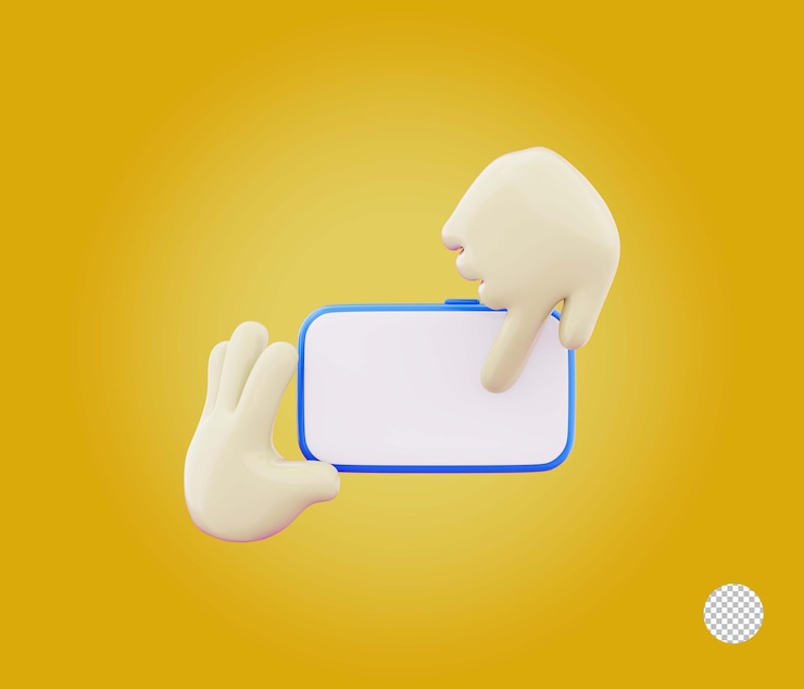 PSD ilustración del icono de acción de toque y deslizamiento con el dedo del gesto de la mano concepto de gesto de toque renderizado en 3d