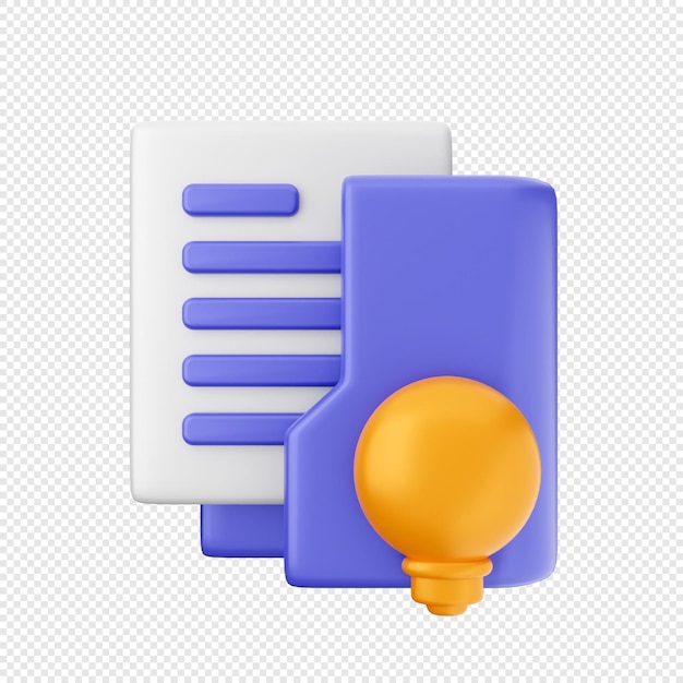 Ilustración del ícono del archivo de carpeta 3d