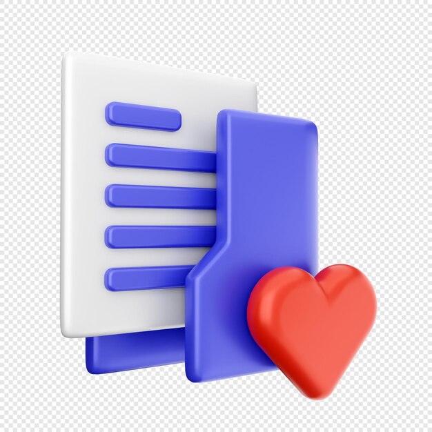 Ilustración del ícono del archivo de carpeta 3d