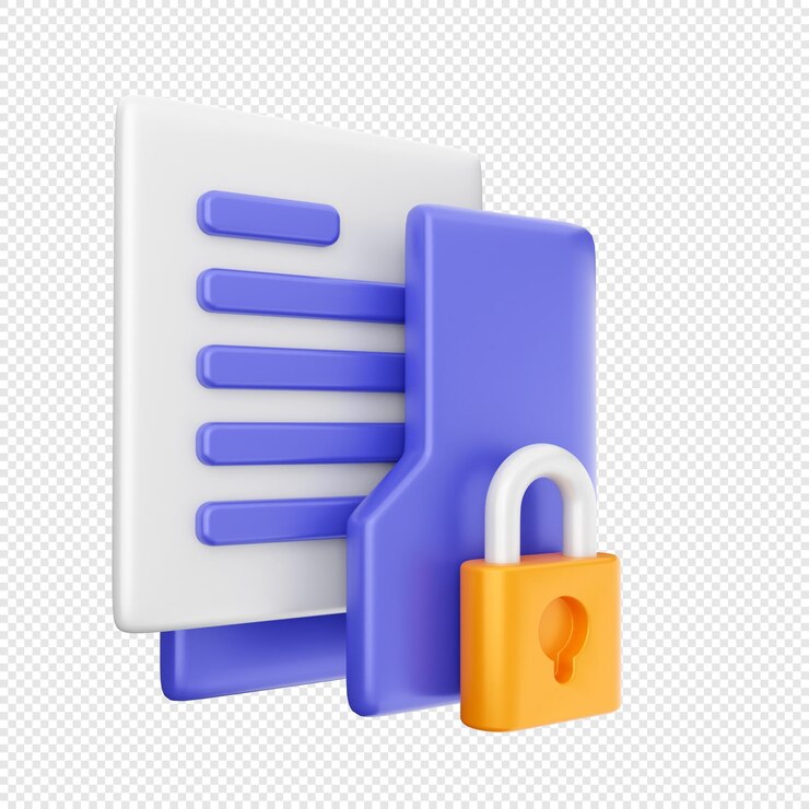 PSD ilustración del ícono del archivo de carpeta 3d