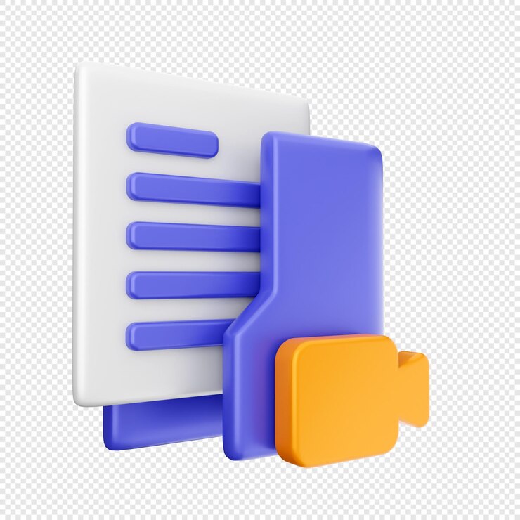 PSD ilustración del ícono del archivo de carpeta 3d