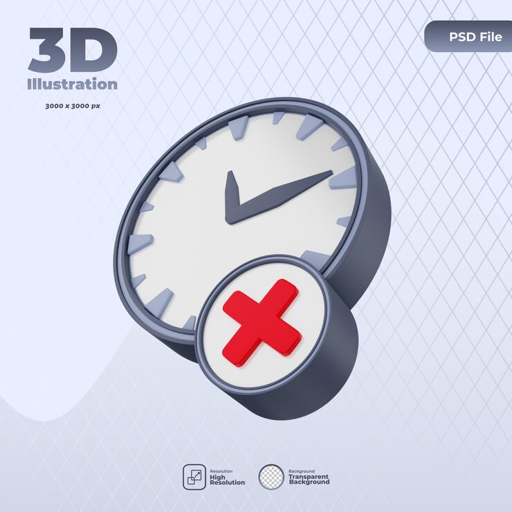 PSD ilustración de icono de atención de urgencia 3d