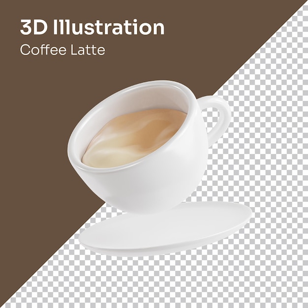 Ilustración del icono de bandeja de taza de café psd 3d render