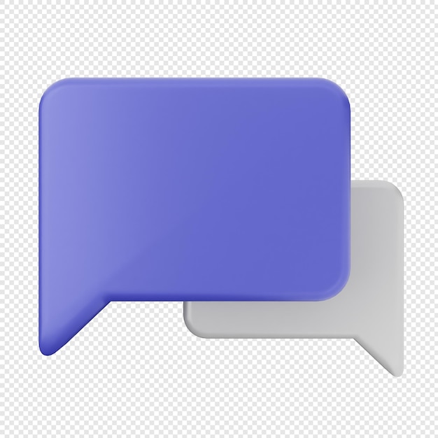 Ilustración del icono de la burbuja de conversación en 3D