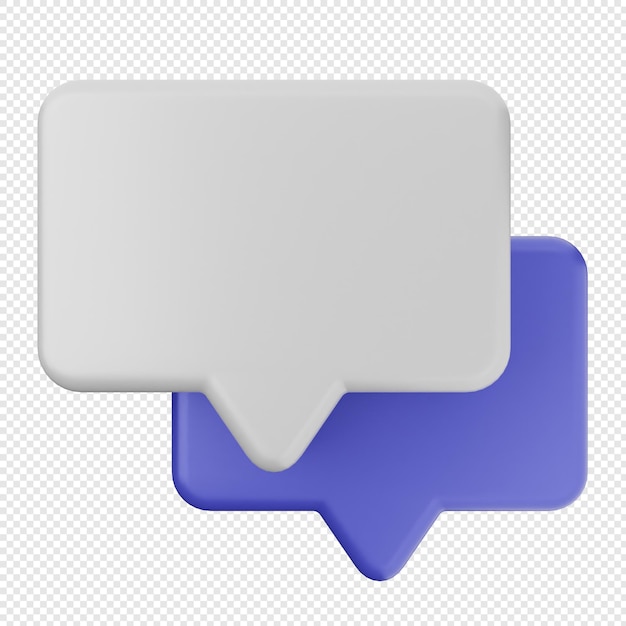 Ilustración del icono de la burbuja de conversación en 3D