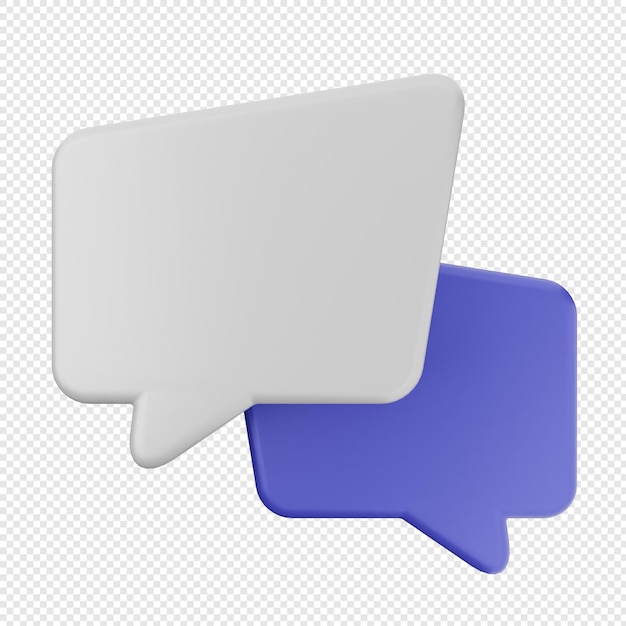 Ilustración del icono de la burbuja de conversación en 3D