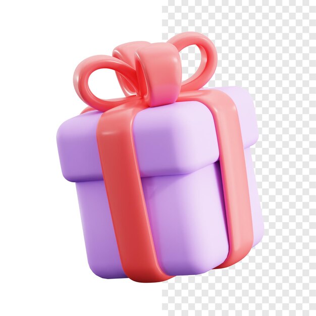 Ilustración del icono de la caja de regalo 3d