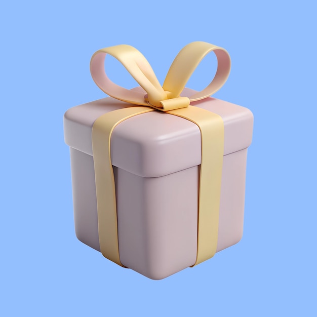 Ilustración del icono de la caja de regalos en 3D