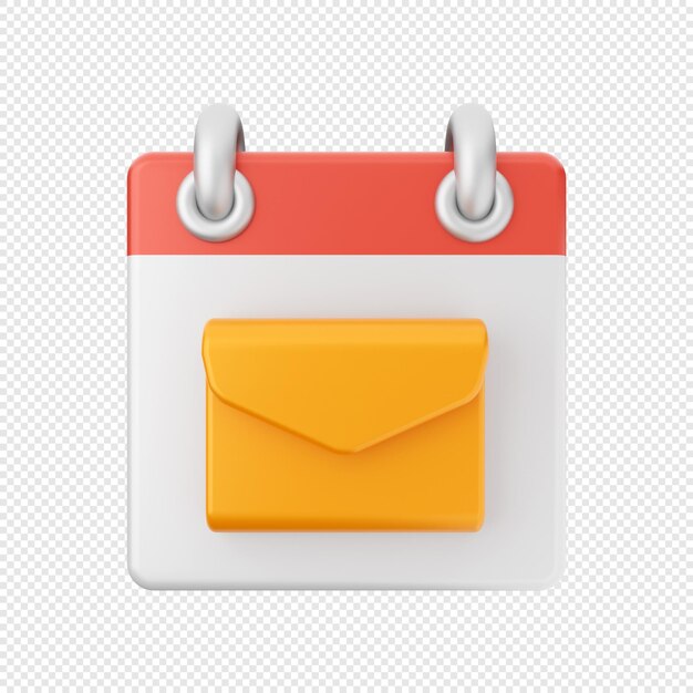 Ilustración de icono de calendario 3d