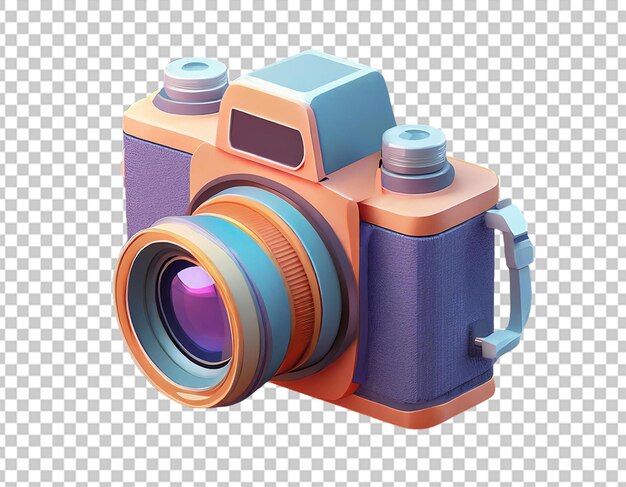 PSD ilustración del icono de la cámara digital en 3d