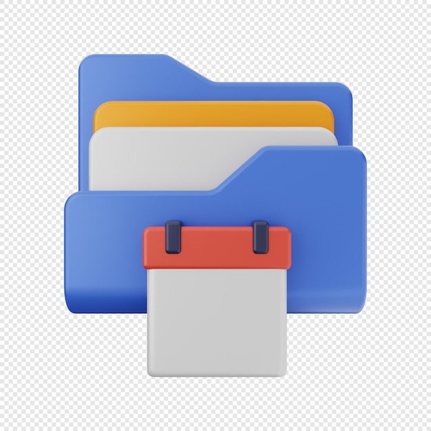 Ilustración de icono de carpeta 3D Render