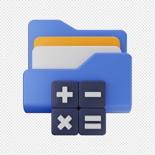 Ilustración de icono de carpeta 3D Render