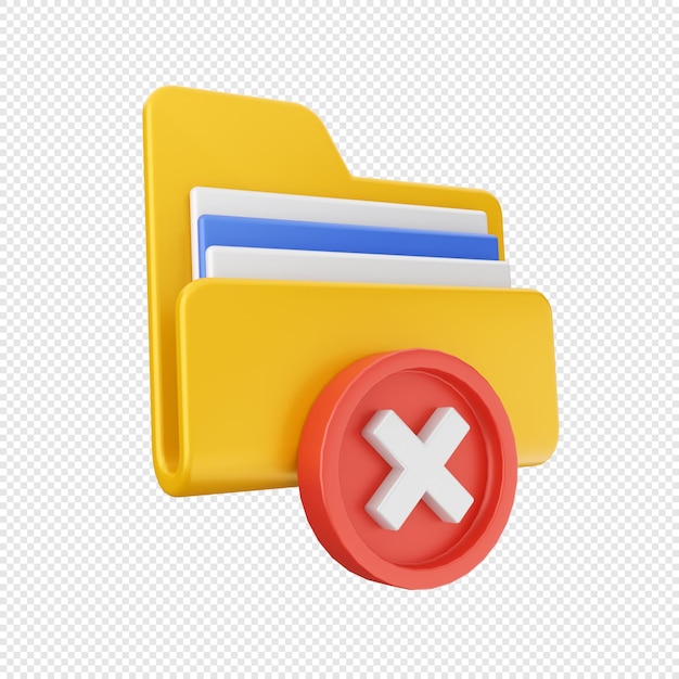 Ilustración de icono de carpeta 3D Render