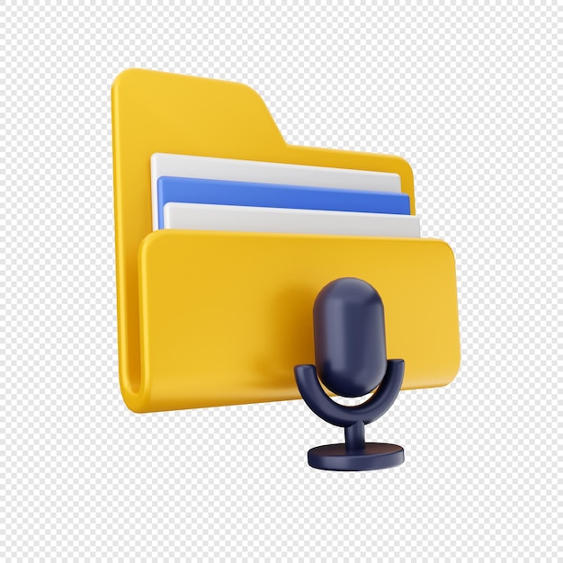 Ilustración de icono de carpeta 3D Render