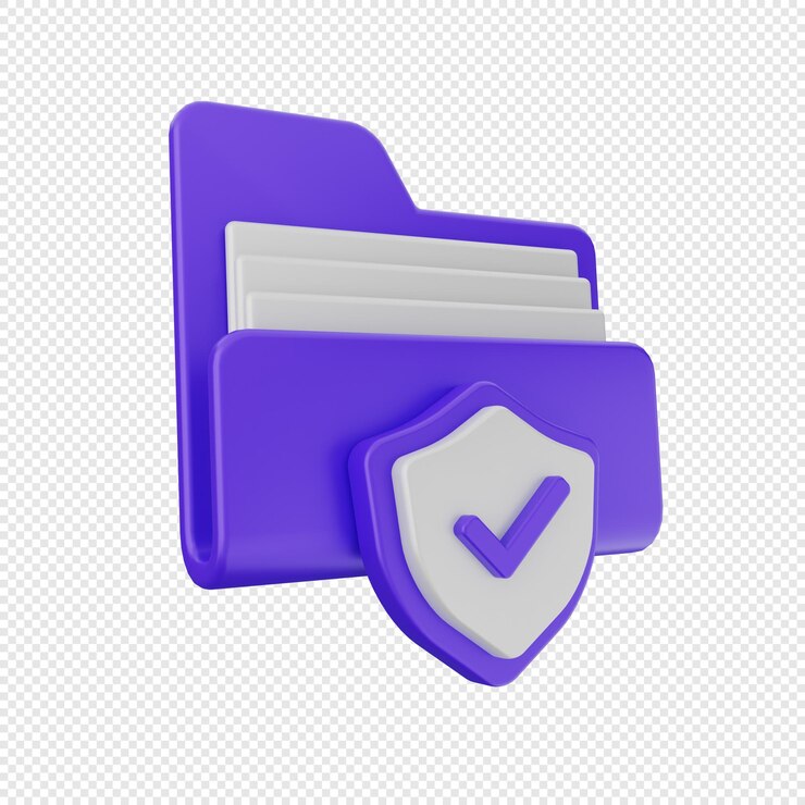 PSD ilustración de icono de carpeta 3d render