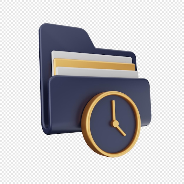 Ilustración de icono de carpeta 3D Render