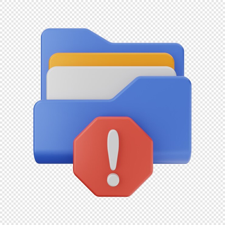 PSD ilustración de icono de carpeta 3d