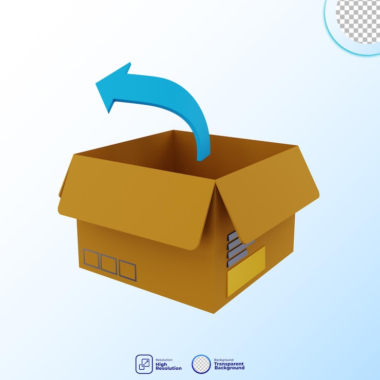PSD ilustración del icono de comercio electrónico en 3d