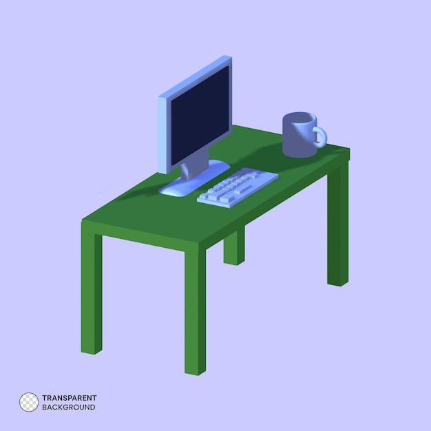 Ilustración del icono de la computadora Ilustración del icono del monitor con fondo transparente