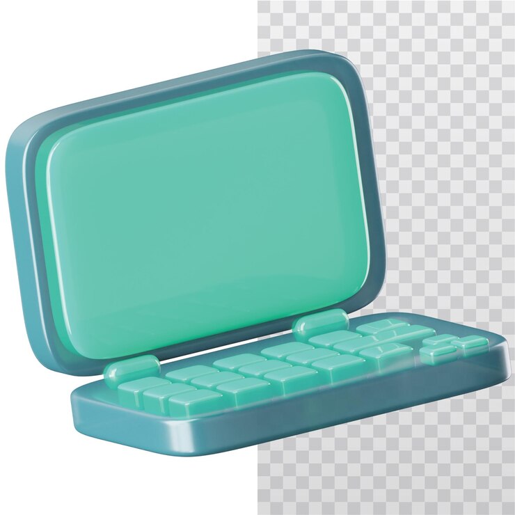 PSD ilustración del icono de la computadora portátil en 3d
