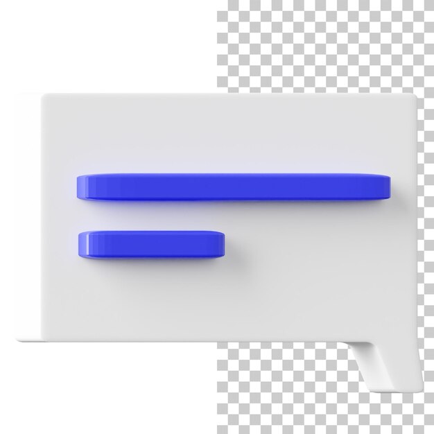 Ilustración de icono de conversación 3d