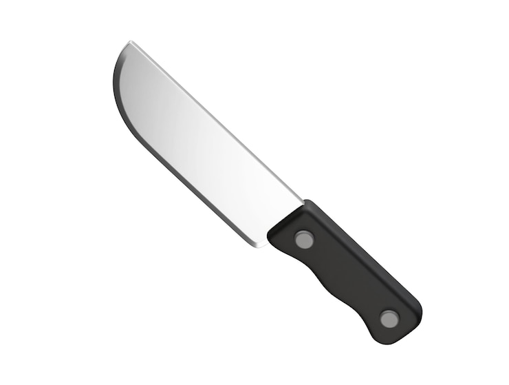 PSD ilustración del icono del cuchillo de cocina 3d