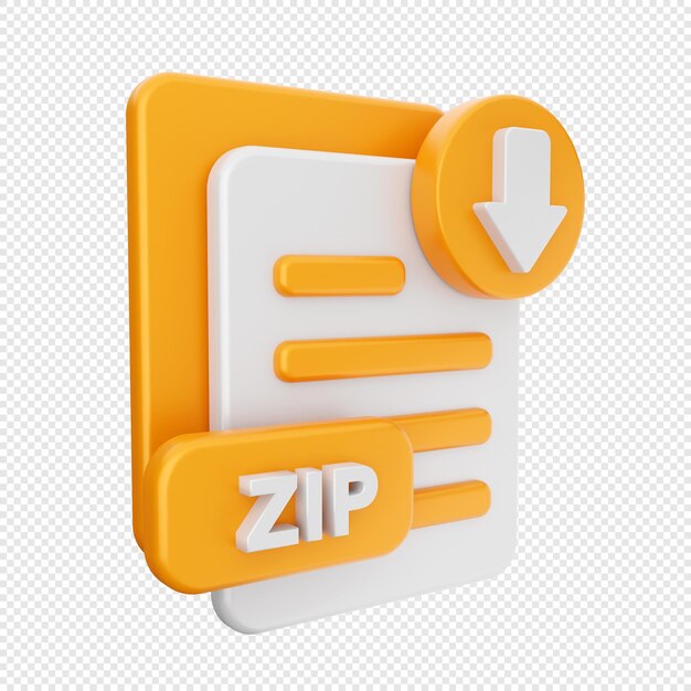 Ilustración de icono de descarga 3D Render