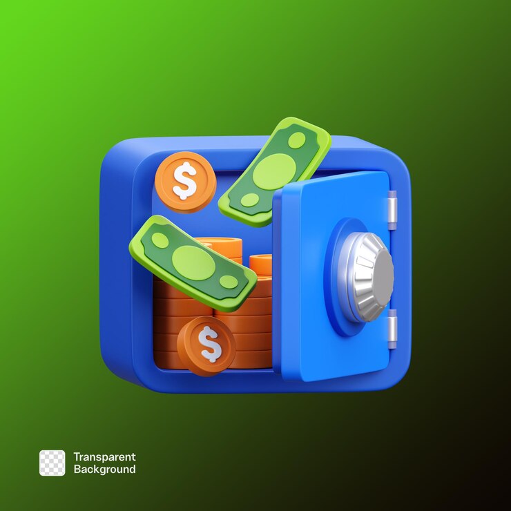 PSD ilustración de icono de dinero en 3d plantilla png