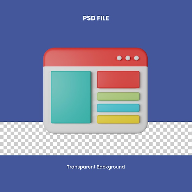 PSD ilustración del icono de diseño 3d de psd