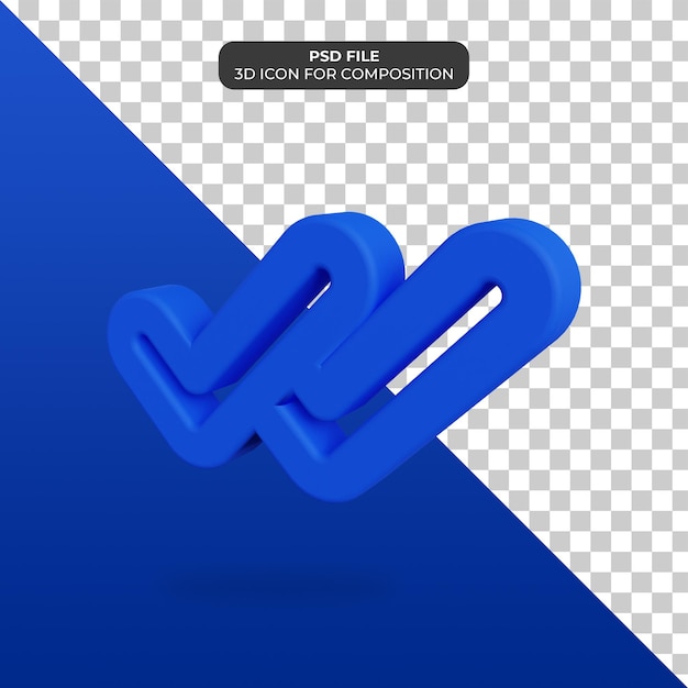 Ilustración de icono de doble verificación 3d psd