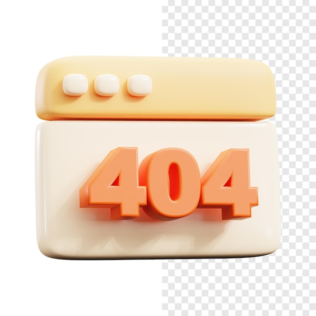 Ilustración del icono de error 3D