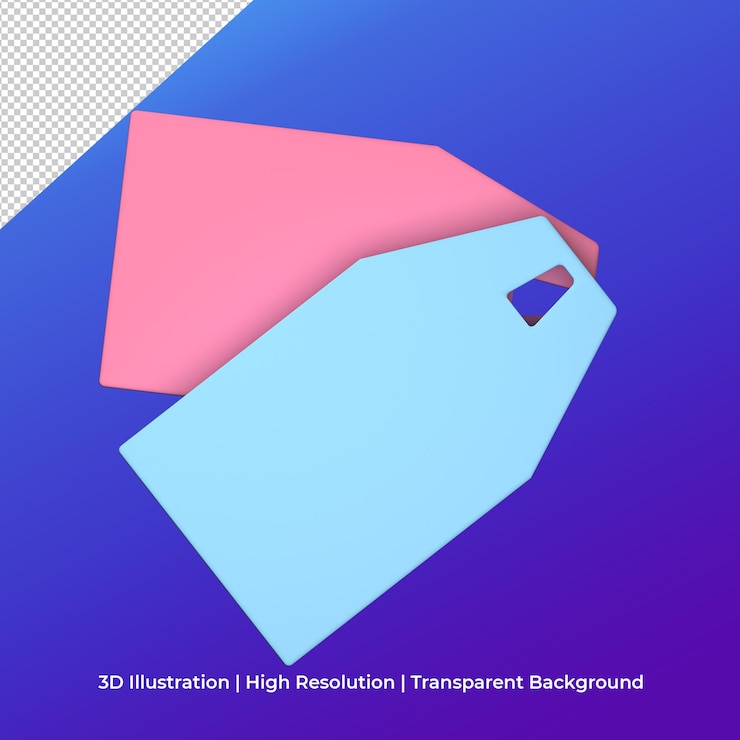 PSD ilustración de icono de etiqueta de precio 3d